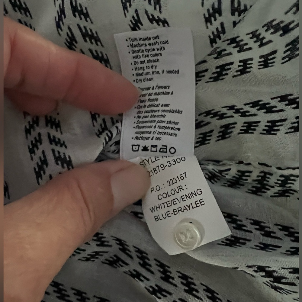 Paige Braylee Long Sleeve 100% Cotton Top Size XS - Picture 3 of 6